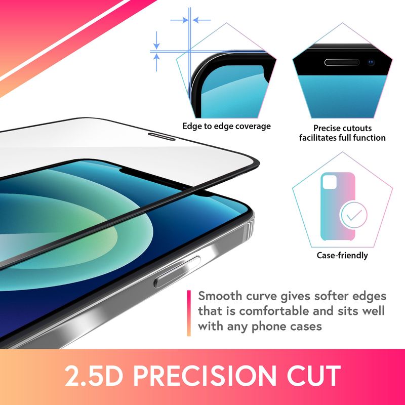 EZ-GLAZ 4 Pack Screen Protector for iPhone 14 Pro Max[6.7 inch] With 2 Pack  Camera Lens Protector, [Drop Protection] 9H Hardness Scratch Resistant