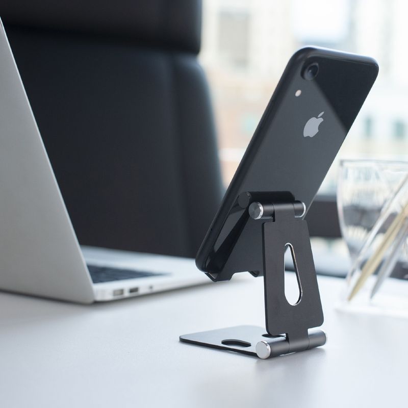 Minthouz Tablet Stand, Adjustable & Foldable Tablet Holder, Compact  Aluminum Phone Stand with Anti-Slip Pads, Compatible with All 4.7-12.9  inches