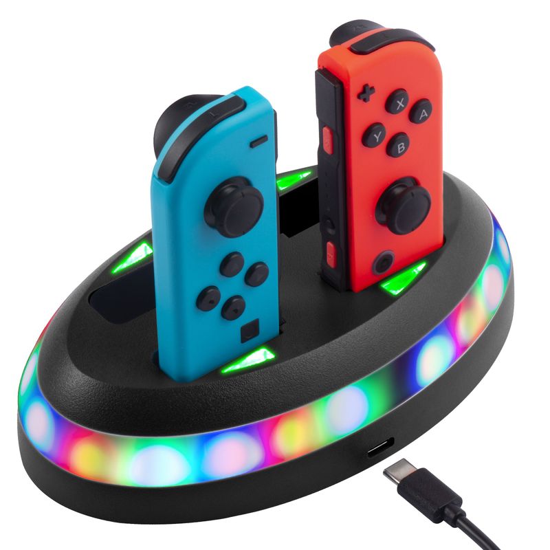 Nyxi_official on X: 📣New Arrivals- II 🆕： NYXI Charging Dock Station  Compatible with Nintendo Switch Joycons🔋 🔥Highlight：Charge 4 joycons at  the same time 🏆Anti-slip Pad, Smart Indicator Alarm, Microchip Charging  Protection Click