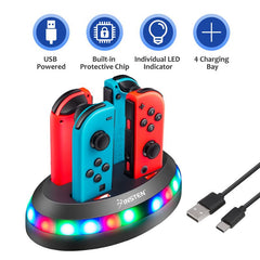 Nyxi_official on X: 📣New Arrivals- II 🆕： NYXI Charging Dock Station  Compatible with Nintendo Switch Joycons🔋 🔥Highlight：Charge 4 joycons at  the same time 🏆Anti-slip Pad, Smart Indicator Alarm, Microchip Charging  Protection Click