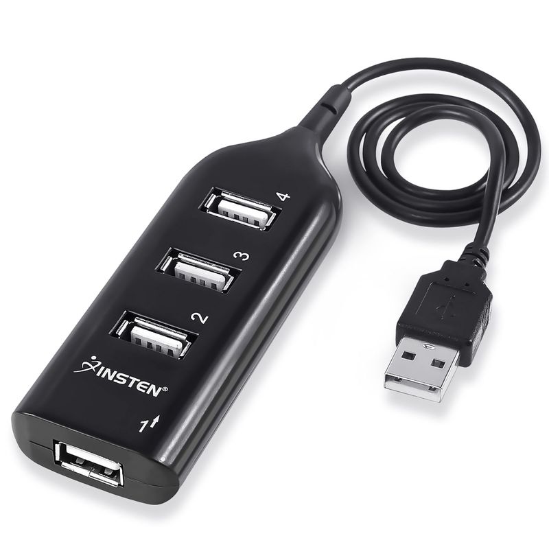 linse udvikling Overtræder Insten 4-Port USB Hub, Black