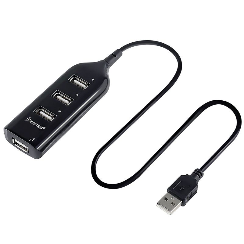 Insten 7-Port USB Hub Port 2.0 High Speed with ON / OFF Switch Adapter