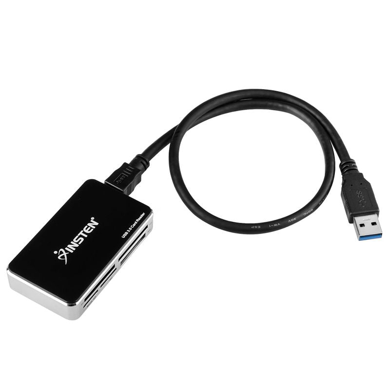 Insten Card Reader Usb 3.0 With Usb A Cable, 6 In 1 Compatible With Sd,  Microsd, Tf, Ms, Cf, Xd, And M2 Cards, Black : Target