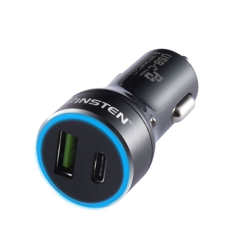 45W USB C PD Car Charger 27W Power Delivery 18W QC 3.0 Dual Port Fast -  Insten